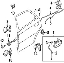 Foto de Bisagra de puerta Original para Suzuki Forenza Suzuki Reno Marca SUZUKI N�mero de Parte 6943085Z01