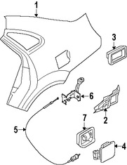 Foto de Cable de Puerta del Tanque de Combustible Original para Suzuki Forenza 2004 2005 2006 2007 2008 Marca SUZUKI Nmero de Parte 7652085Z00