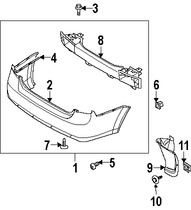 Foto de Barra de impacto de parachoque Original para Suzuki Forenza 2004 2005 2006 2007 2008 Marca SUZUKI N�mero de Parte 6555085Z00