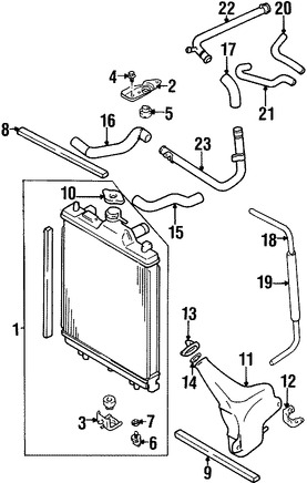 Foto de Manguera de Tanque Recuperacin de Refrigerante Original para Suzuki Swift Suzuki Grand Vitara Suzuki XL-7 Suzuki Vitara Suzuki Aerio Marca SUZUKI Nmero de Parte 0935270121600