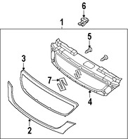 Foto de Rejilla / Parrilla / Mascarilla Original para Suzuki Reno 2005 2006 2007 2008 Marca SUZUKI Nmero de Parte 7211085Z10