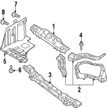 Foto de Guardasalpicaduras del soporte del radiador Original para Suzuki Reno Suzuki Forenza Marca SUZUKI Nmero de Parte 7238285Z01