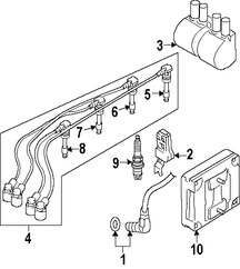 Foto de Cable de Bujia Original para Suzuki Reno Suzuki Forenza Marca SUZUKI N�mero de Parte 3376085Z10