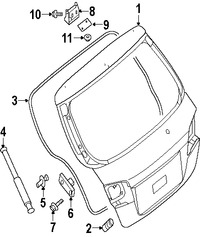 Foto de Soporte Elevaci�n Puerta Trasera Original para Suzuki Reno 2005 2006 2007 2008 Marca SUZUKI N�mero de Parte 8185085Z01