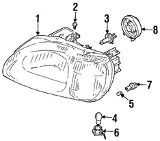 Foto de Bombilla de luz de estacionamiento / cruce Original para Suzuki Esteem 1999 2000 2001 2002 Marca SUZUKI N�mero de Parte 0947112197