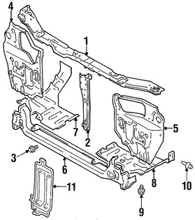 Foto de Barra sujecin soporte del radiador Original para Suzuki Esteem 1999 2000 2001 2002 Marca SUZUKI Nmero de Parte 5823065G00