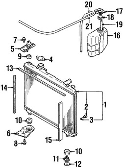 Foto de Manguera de Refrigerante Original para Suzuki Esteem Marca SUZUKI Nmero de Parte 0935110137600