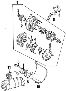 Foto de Polea del Alternador Original para Suzuki Esteem 1995 1996 1997 1998 1999 2000 Marca SUZUKI Nmero de Parte 3117160G10