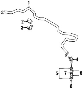 Foto de Barra Estabilizadora de Suspensin Original para Suzuki Esteem 1998 1999 2000 2001 2002 Marca SUZUKI Nmero de Parte 4231160G30