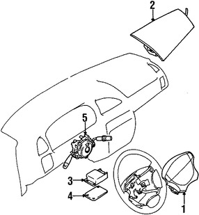 Foto de Mdulo de control del Air Bag Original para Suzuki Esteem Marca SUZUKI Nmero de Parte 3891060G21