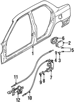 Foto de Cable de Puerta del Tanque de Combustible Original para Suzuki Esteem Suzuki Swift Marca SUZUKI Nmero de Parte 8336060B10