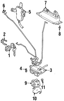 Foto de Manilla Puerta Trasera Original para Suzuki Esteem 1998 1999 2000 2001 2002 Marca SUZUKI N�mero de Parte 8285063G00