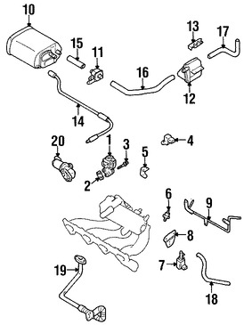 Foto de Sensor de Presion Absoluta Original para Suzuki Sidekick Suzuki Esteem Suzuki X-90 Marca SUZUKI N�mero de Parte 1859058B00