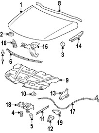 Foto de Cerrojo del capo Original para Suzuki XL-7 2007 2008 2009 Marca SUZUKI N�mero de Parte 8211078J00