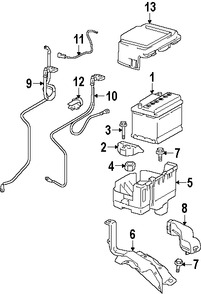 Foto de Cable de bater�a Original para Suzuki XL-7 2007 2008 2009 Marca SUZUKI N�mero de Parte 3362178J00