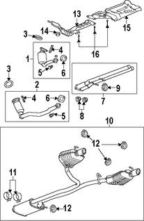 Foto de Silenciador Original para Suzuki XL-7 2007 2008 2009 Marca SUZUKI Nmero de Parte 1430078J01