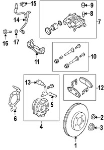 Foto de Kit de Tornillos de Caliper Original para Suzuki XL-7 2007 2008 2009 Marca SUZUKI Nmero de Parte 5519078J00