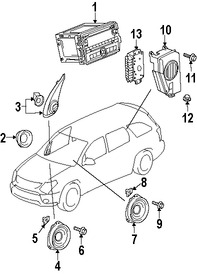 Foto de Altavoz Original para Suzuki XL-7 2007 2008 2009 Marca SUZUKI N�mero de Parte 3910478J00