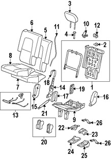 Foto de Cubierta del Mecanismo de Ajuste de Reclinacion de Asiento Original para Suzuki XL-7 2007 2008 2009 Marca SUZUKI Nmero de Parte 8722178J10