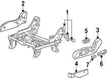 Foto de Cubierta de Riel de Asiento Original para Suzuki XL-7 2007 2008 2009 Marca SUZUKI Nmero de Parte 8574078J00