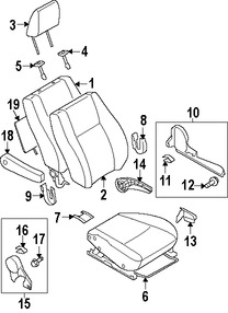 Foto de Almohadilla Calentadora de Asiento Original para Suzuki SX4 Suzuki Grand Vitara Marca SUZUKI Nmero de Parte 8537063J00