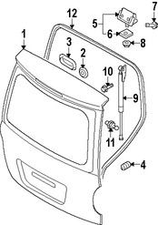 Foto de Puerta Trasera Original para Suzuki SX4 Marca SUZUKI Nmero de Parte 6910081810