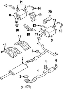 Foto de Convertidor Catal�tico Original para Suzuki Kizashi 2010 2011 2012 2013 Marca SUZUKI N�mero de Parte 1419057L11