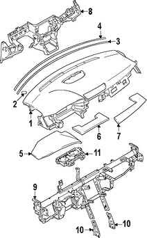 Foto de Cubierta de Panel de Instrumentos Original para Suzuki Kizashi 2010 2011 2012 2013 Marca SUZUKI Nmero de Parte 7313257L00