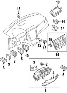 Foto de Sensor de Temperatura del Aire de la Cabina Original para Suzuki Kizashi Suzuki Aerio Suzuki Grand Vitara Marca SUZUKI Nmero de Parte 9564159J00