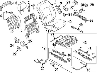 Foto de Cubierta de Asiento Original para Suzuki Kizashi 2010 2011 2012 2013 Marca SUZUKI N�mero de Parte 8568058L00JUM