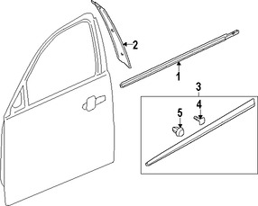Foto de Protector contra Intemperie Cristal de Puerta Original para Suzuki Kizashi 2010 2011 2012 2013 Marca SUZUKI N�mero de Parte 8381157L00