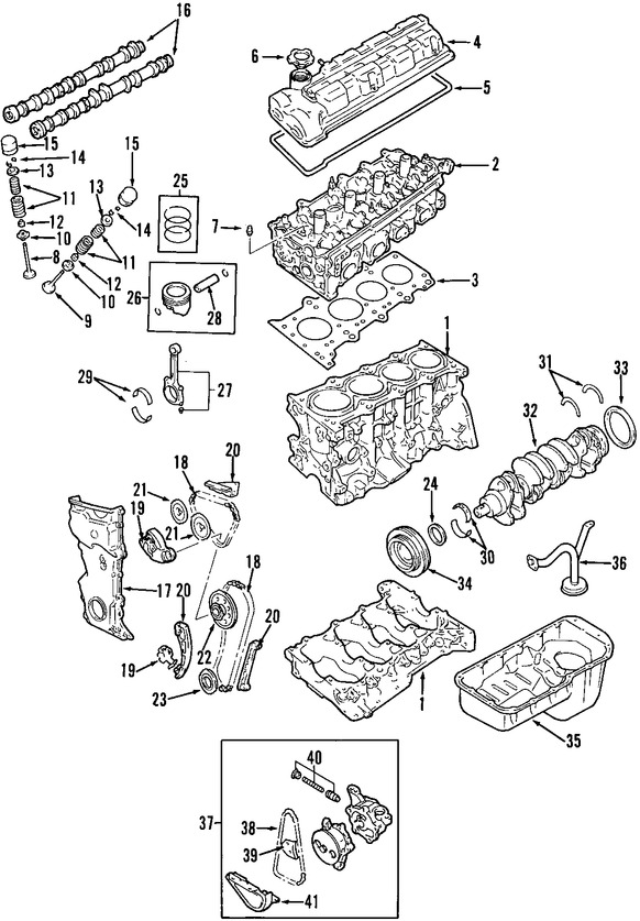 Foto de Juego Completo Empacaduras del Motor Original para Suzuki Vitara 1999 2000 2001 2002 2003 Marca SUZUKI Nmero de Parte 1140065865