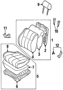 Foto de Cobertor de bisagra de asiento Original para Toyota T100 Toyota 4Runner Marca TOYOTA Nmero de Parte 7183235050