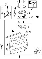 Foto de Apoyabrazos Original para Toyota Tundra Toyota Sequoia Marca TOYOTA N�mero de Parte 742100C020E1