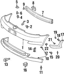 Foto de Cubierta del parachoques Original para Toyota Echo 2000 2001 2002 Marca TOYOTA N�mero de Parte 5211952991