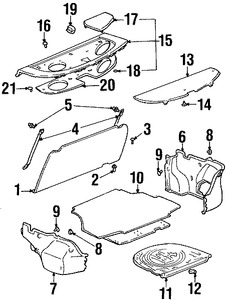 Foto de Panel de maletero Original para Toyota Echo 2000 2001 2002 2003 2004 2005 Marca TOYOTA N�mero de Parte 6424152010
