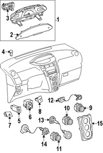 Foto de Interruptor de Control Motor del Ventilador Original para Toyota Yaris 2009 2010 2011 Marca TOYOTA N�mero de Parte 5590252120