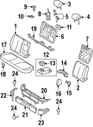Foto de Cobertor de bisagra de asiento Original para Toyota Yaris 2007 2008 2009 2010 2011 Marca TOYOTA Nmero de Parte 7286852040E0