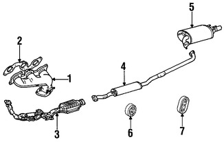Foto de Tubo de Escape Original para Toyota Avalon 1997 1998 1999 Marca TOYOTA N�mero de Parte 174200A070