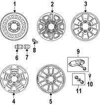 Foto de Ruedas Original para Toyota 4Runner Marca TOYOTA N�mero de Parte 4261135251