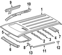 Foto de Panel de Techo Original para Toyota 4Runner Marca TOYOTA N�mero de Parte 6311135260