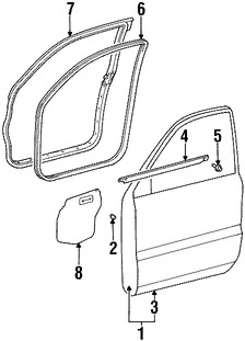 Foto de Panel externo de puerta Original para Toyota 4Runner Marca TOYOTA N�mero de Parte 6711135171