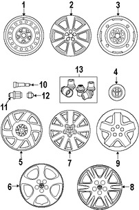 Foto de Ruedas Original para Toyota Corolla Toyota Matrix Marca TOYOTA N�mero de Parte 42611AB011