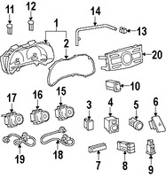 Foto de Interruptor de Control Motor del Ventilador Original para Toyota Corolla Toyota Matrix Marca TOYOTA N�mero de Parte 5590202070