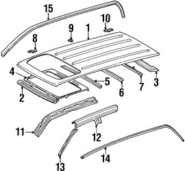 Foto de Panel de Techo Original para Toyota Sequoia Marca TOYOTA N�mero de Parte 631110C040