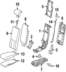 Foto de Cobertor de bisagra de asiento Original para Toyota Highlander 2010 2011 2012 2013 2008 2009 Marca TOYOTA Nmero de Parte 714850E020B0