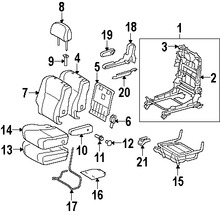 Foto de Cobertor de bisagra de asiento Original para Toyota Highlander 2008 2009 2010 Marca TOYOTA Nmero de Parte 7255148040E0