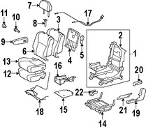 Foto de Bastidor de Asiento Original para Toyota Highlander 2008 2009 2010 2011 2012 2013 Marca TOYOTA N�mero de Parte 7274048130