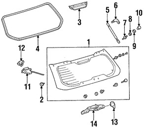 Foto de Soporte de Elevacin del Vidrio Trasero Original para Toyota Matrix 2004 2005 2006 2007 2008 Marca TOYOTA Nmero de Parte 6894002012