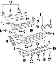 Foto de Perno de cubierta de parachoques Original para Lexus Toyota Scion Marca TOYOTA Nmero de Parte 5279112040